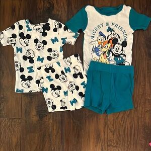 Mickey & Friends Kids Pajamas Set - Teal and White